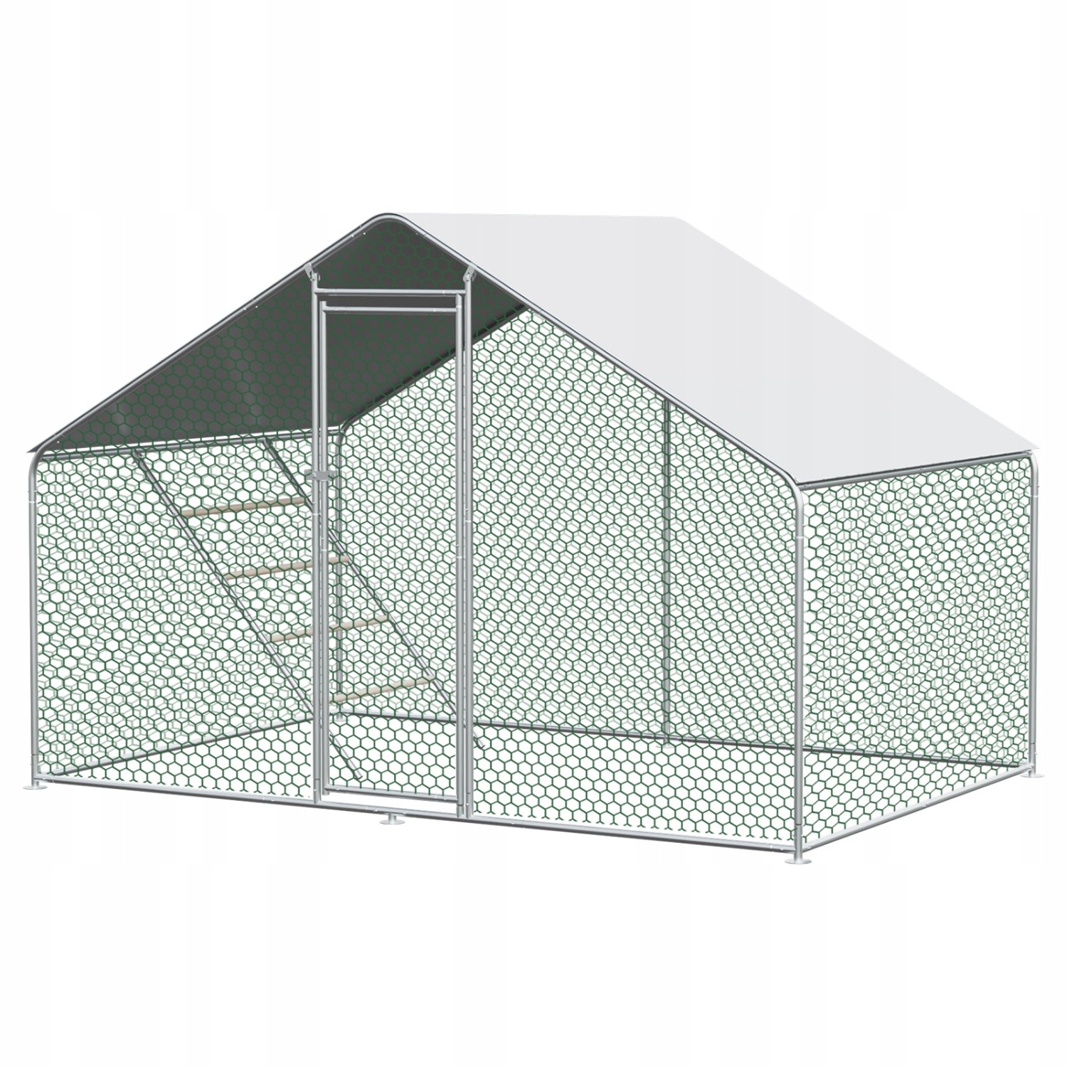Kurník 3x2x2m - bezpečnostný zámok, PE tkanina, kov pre sliepky/králiky